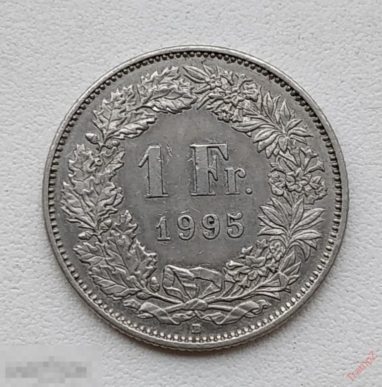 Швейцария 1 франк 1995г