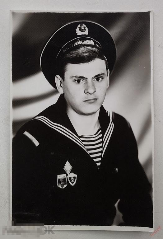 Фотография военнослужащий моряк матрос, знак За дальний поход, классность #129