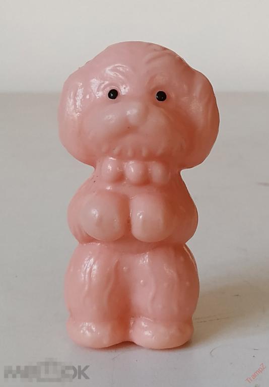 Игрушка СССР Собака пластик дутыш #К9