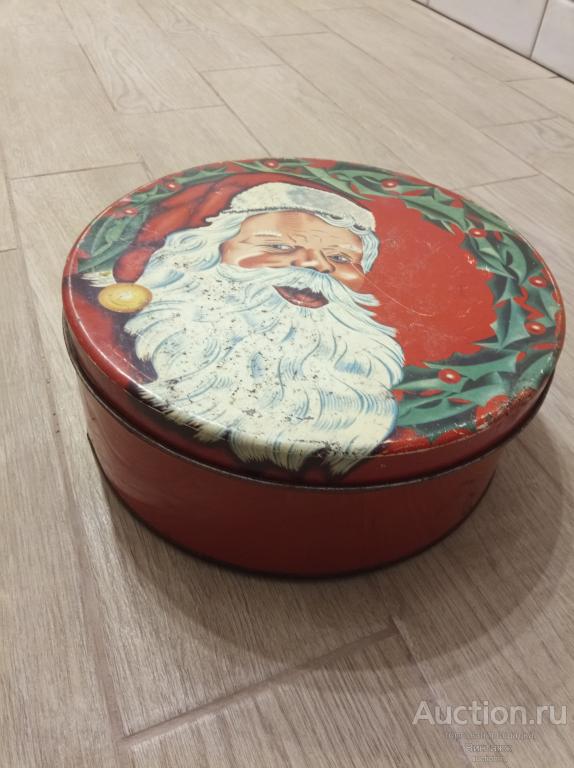 Коробка жестяная Санта Клаус 50-е гг
