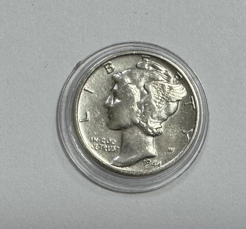 США 10 центов 1 дайм 1944 Меркурий СЕРЕБРО