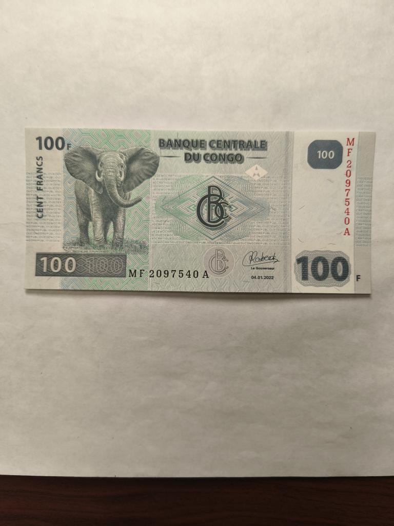 Конго 100 франков 2022 UNC!