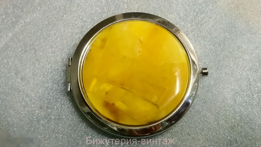 Зеркальце Янтарная мозаика балтийский янтарь