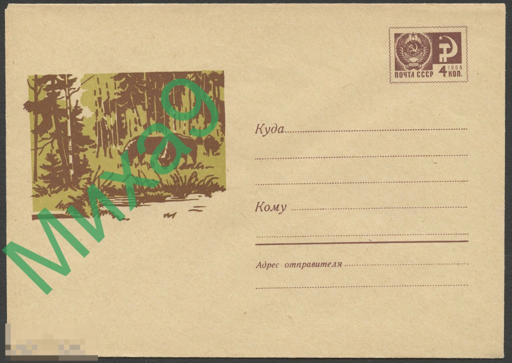 1968 ХМК 5357 Белоруссия Заповедник Беловежская пуща Зубры Фауна Пейзаж Вьюев