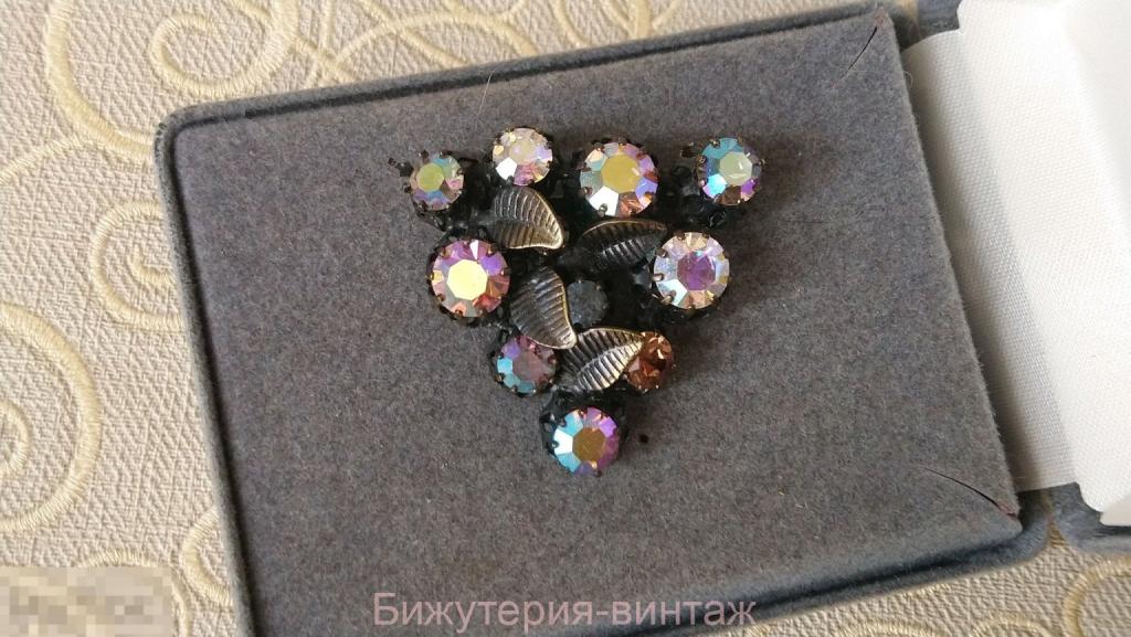 3819/20 брошь с авророй бижутерия кристаллы винтаж США