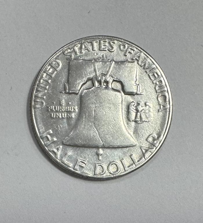 США 50 центов 1/2 доллара 1953 Франклин СЕРЕБРО