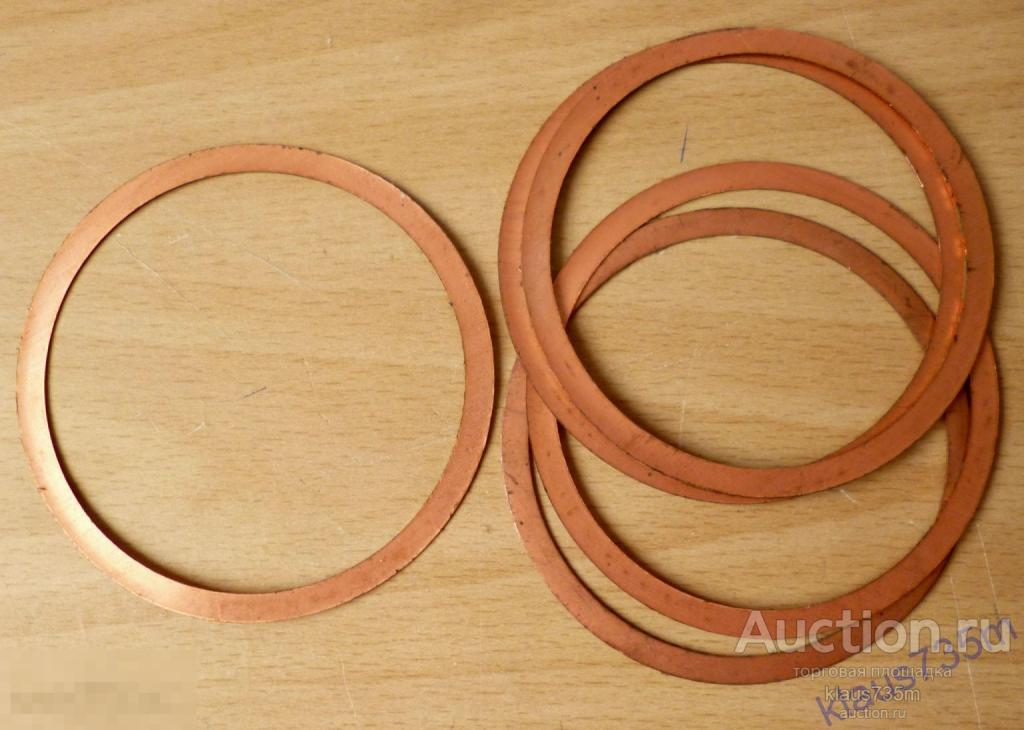 Прокладка  под головку цилиндра на  мотоцикл "ИЖ Планета".Медная.