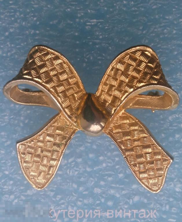 0003 Брошь Бант   EXOVISITE бижутерия винтаж США