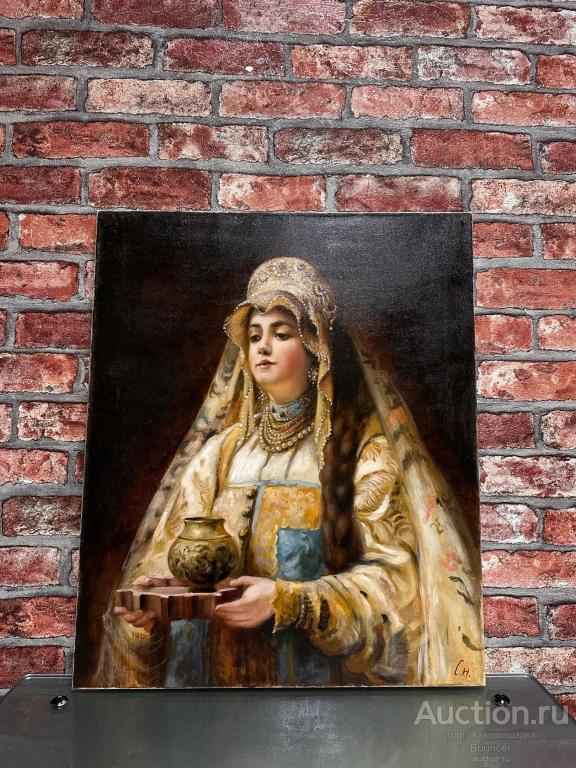Картина "Чарка меда". Холст, масло, лак. Цветкова С. 2024 год