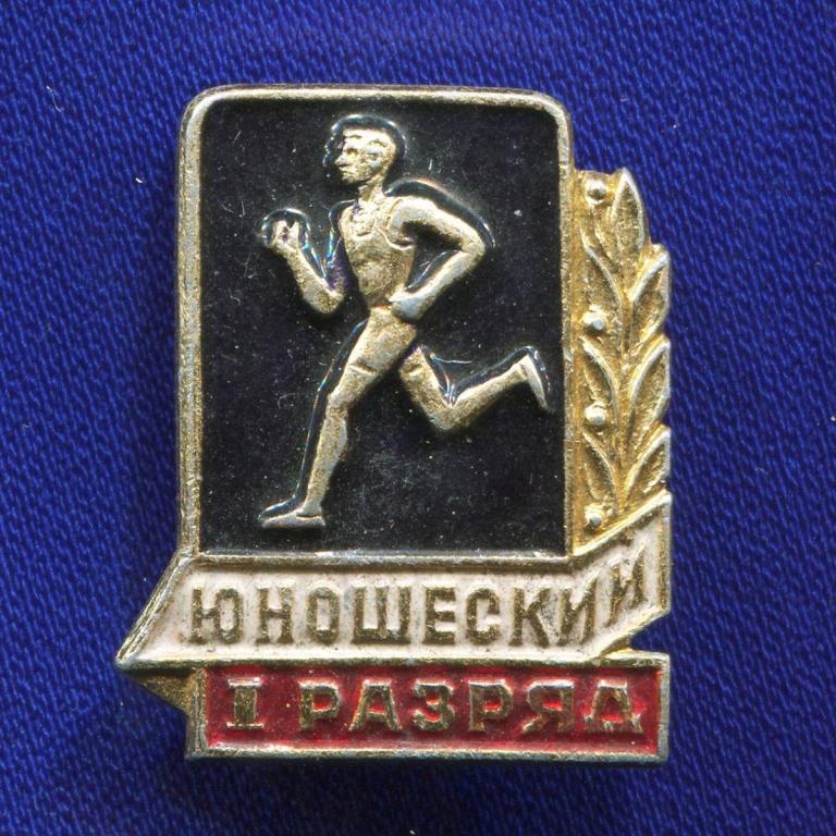 Значок «Юношеский I разряд» Алюминий Булавка