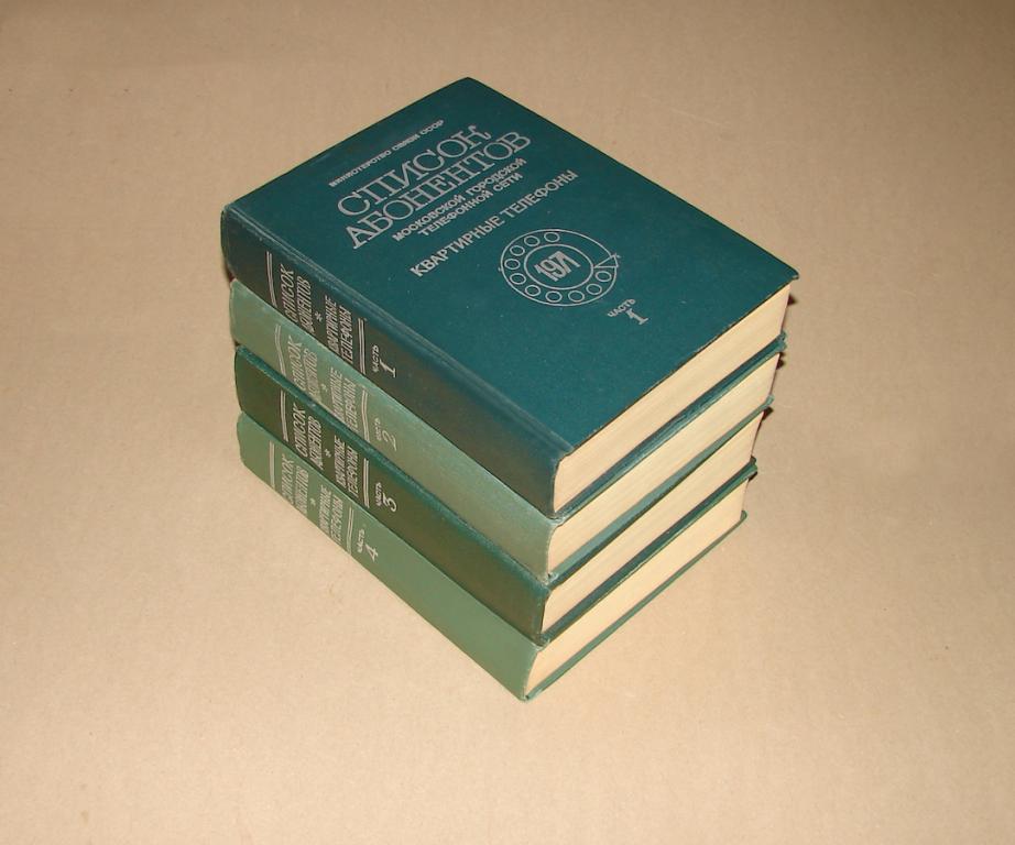 Список абонентов московской городской телефонной сети. Квартирные телефоны. 1971-1972 годы.