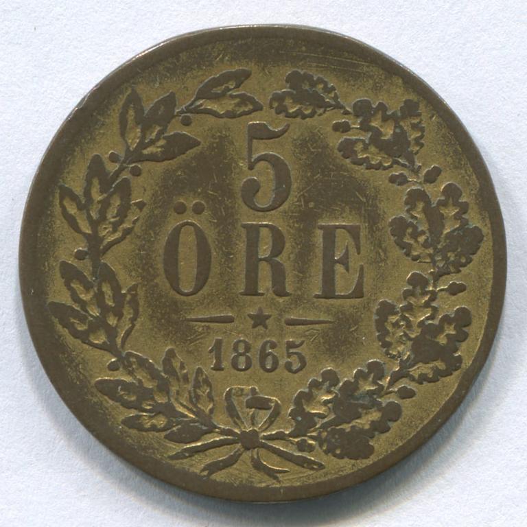 ШВЕЦИЯ 2 ЭРЕ 1865 F