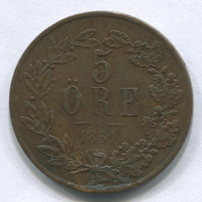 ШВЕЦИЯ 2 ЭРЕ 1861 VF