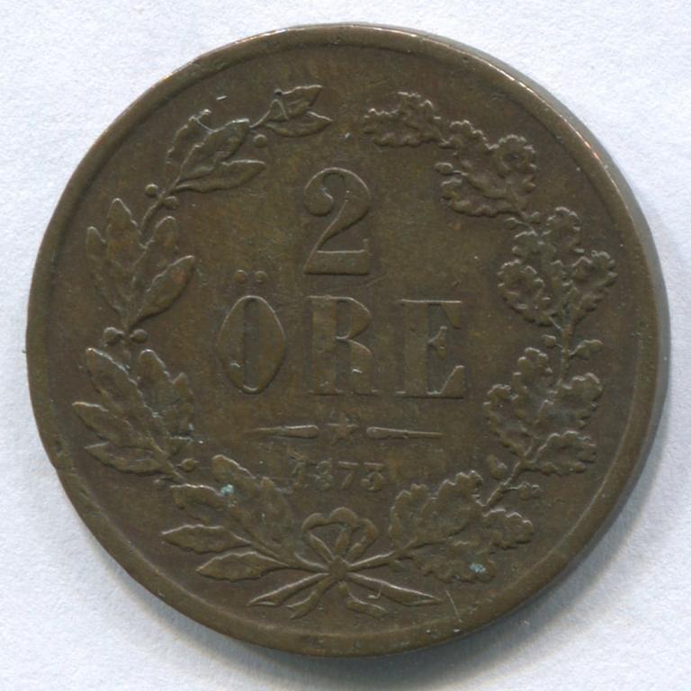ШВЕЦИЯ 2 ЭРЕ 1873 VF