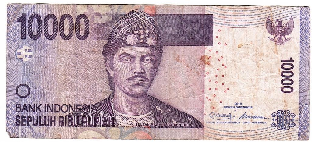 Индонезия 10000 рупий 2010 год бона.