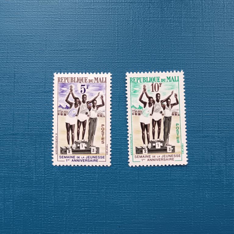 Марка Мали 1963 год Спорт  альбом 2 лист 2