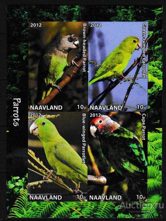 Naavland 2012 Попугаи Птицы Фауна MNH