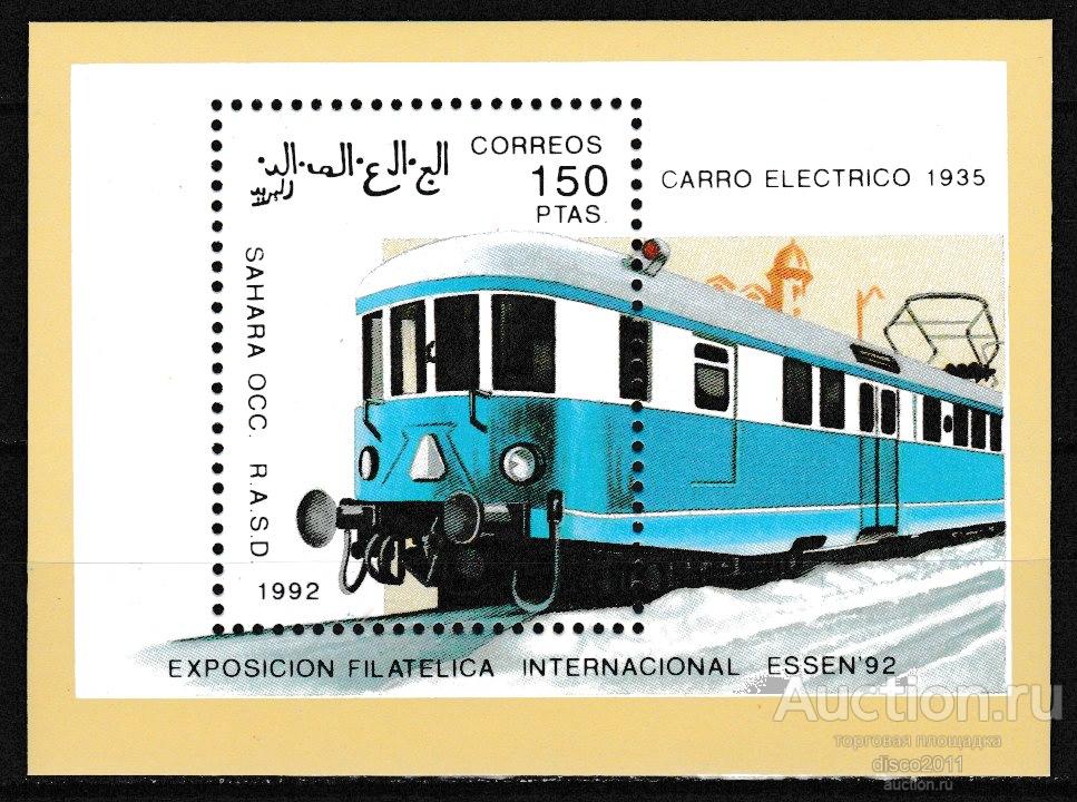 Сахара 1992 Паровозы Железная дорога ЖД транспорт Локомотивы Поезда блок**