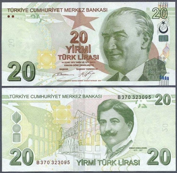 Турция 20 Лир 2009 P224 UNC (ПРЕСС)