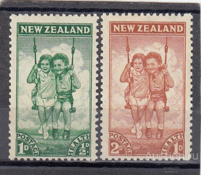NEW ZEALAND НОВАЯ ЗЕЛАНДИЯ    Дети Помощь Здоровье Пара 1942 Сост** MNH