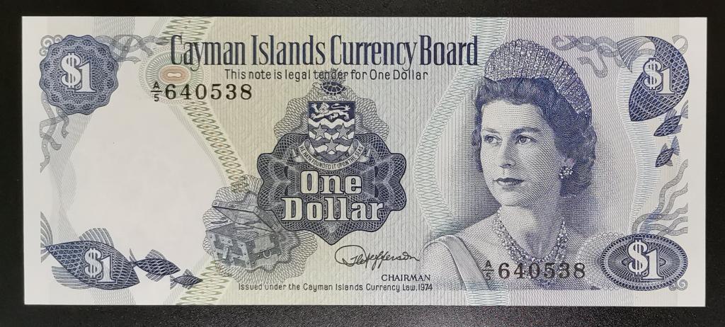 Каймановы Острова Кайманы 1 доллар 1974 UNC