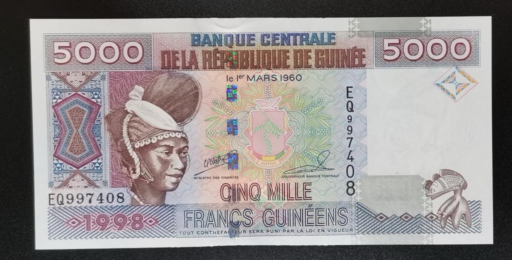 Гвинея 5000 франков 1998 UNC
