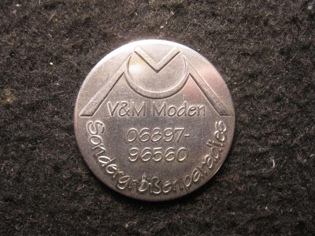 V&M Moden, рай особого размера, жетон Германия, не магнитный (6.25)