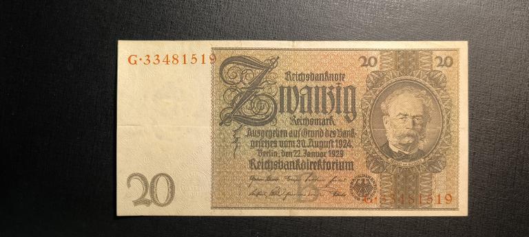 Германия 20 марок 1924   1929