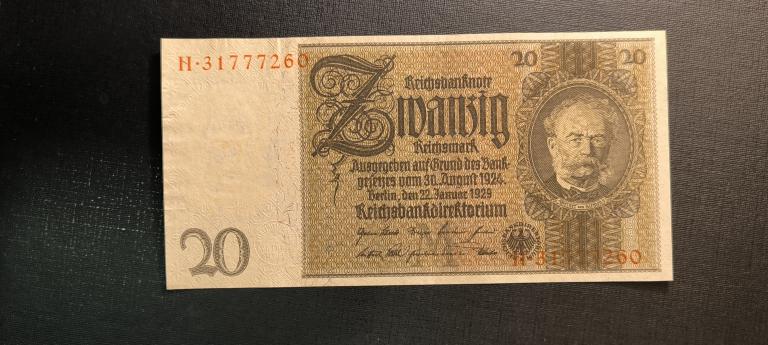 Германия 20 марок 1924   1929