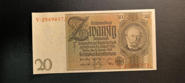 Германия 20 марок 1924   1929