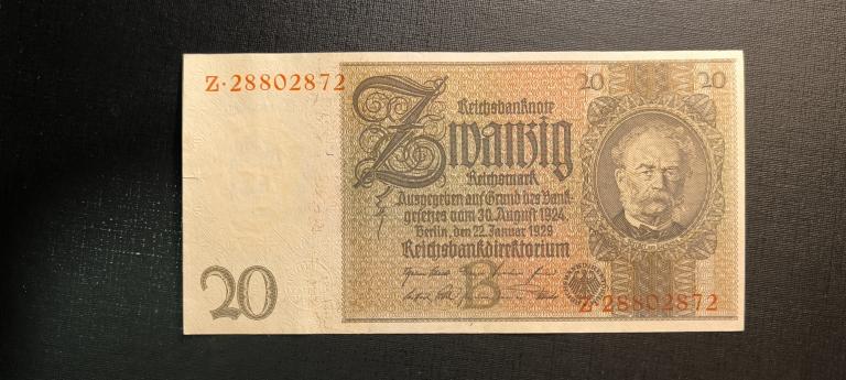 Германия 20 марок 1924   1929