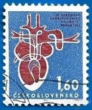 Чехословакия 1964 MiNr 1482  Европейский кардиологический конгресс, Прага (0.3 € | $ 0.25) CTO