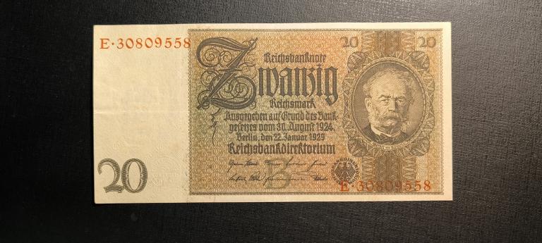 Германия 20 марок 1924   1929