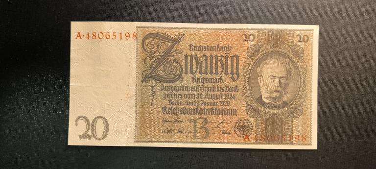 Германия 20 марок 1924   1929