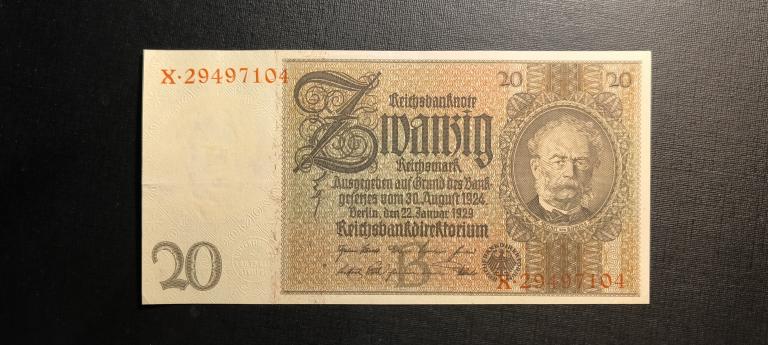 Германия 20 марок 1924   1929