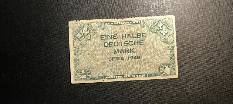 германия 1948 1 / 2 марки фрг
