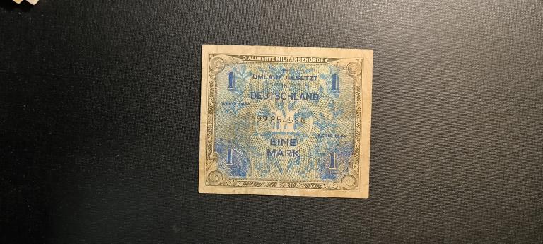 1 марка 1944 Оккупация союзных войск Германии