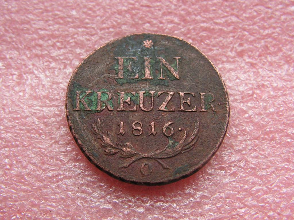Австрия 1 крейцер 1816 O 6ма