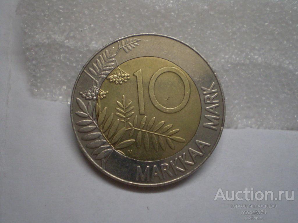 10 марок 1993 года. Финляндия. биметалл