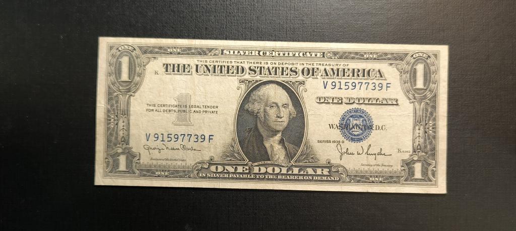 1 доллар 1935  США серебряный серия D