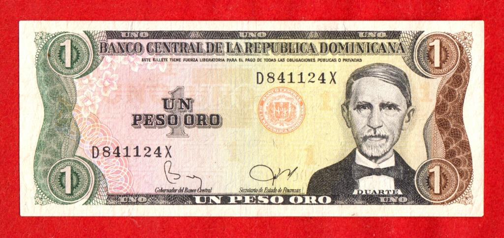 Доминикана Доминиканская республика 1 песо золотом 1982, ДУАРТЕ, VF++ подп. Vega, Abinader, D841124X