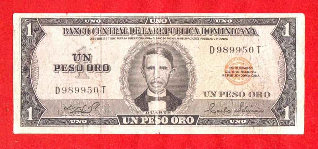 Доминикана, Доминиканская республика, 1 песо золотом, 1975, ДУАРТЕ, D989950T, Fernández, Bulos, RRR!