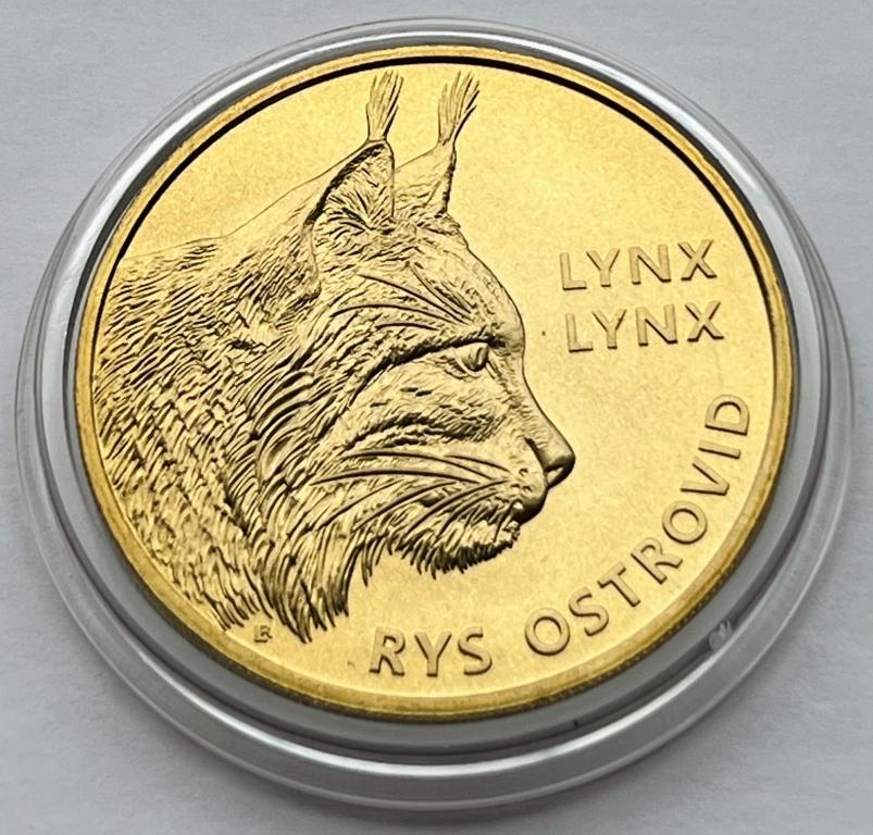 СЛОВАКИЯ 5 ЕВРО 2022 ГОД РЫСИ UNC (КАПСУЛА)