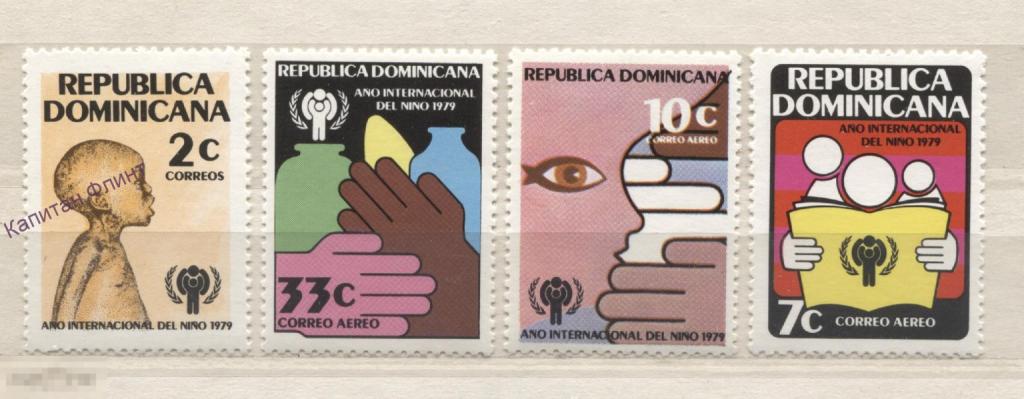 Доминиканская Республика. Год ребенка. Дети. Mi/ 1216-1219. 1979 г. (6) 