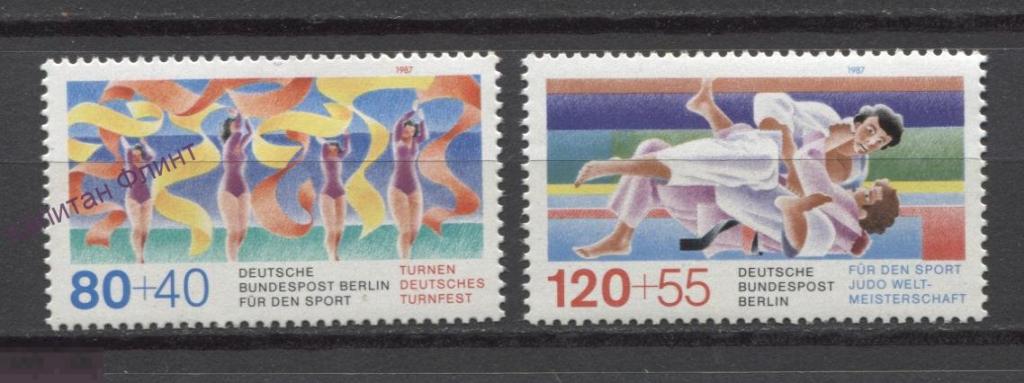 Германия. Берлин. Спорт. Гимнастика. Борьба. Mi/ 777-778. 1987 г. (17)