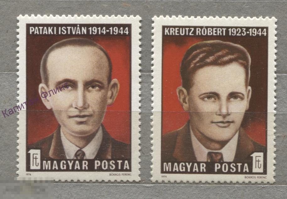 Венгрия. Бойцы Движения Сопротивления. Mi/ 3005-3006. 1974 г. (9)