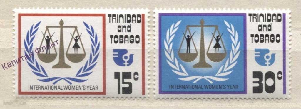 Тринидад и Тобаго. Год Женщины.  MI/ 330-331. 1975 г. 