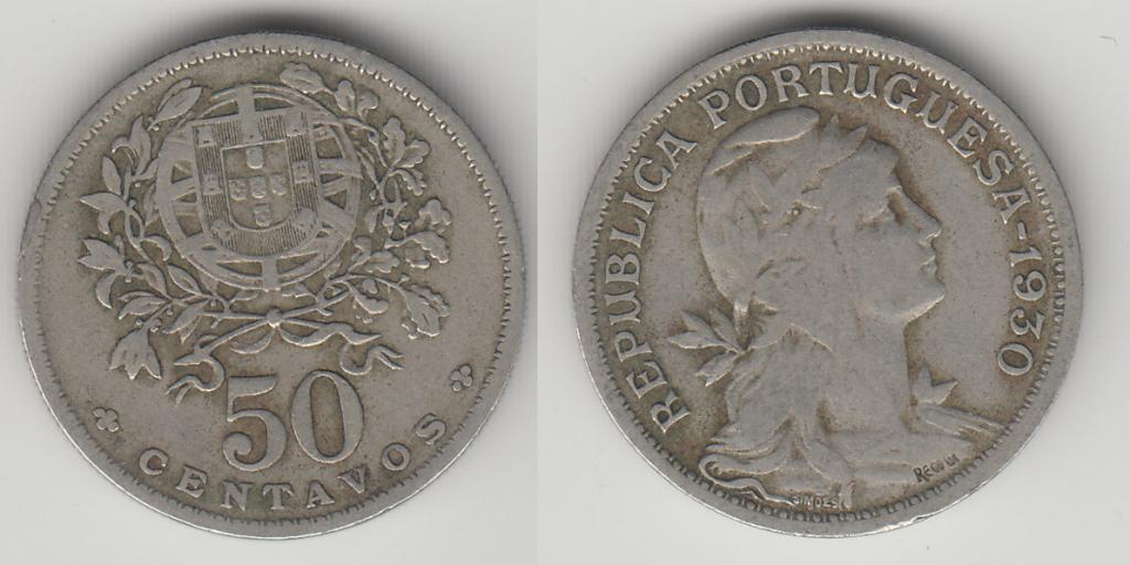 Португалия 50 сентаво 1930