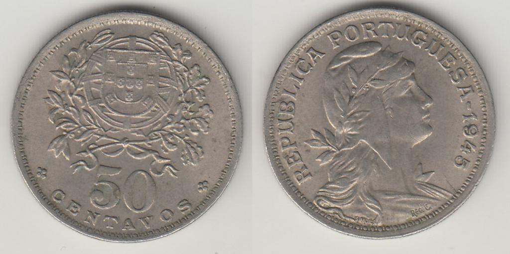 Португалия 50 сентаво 1945