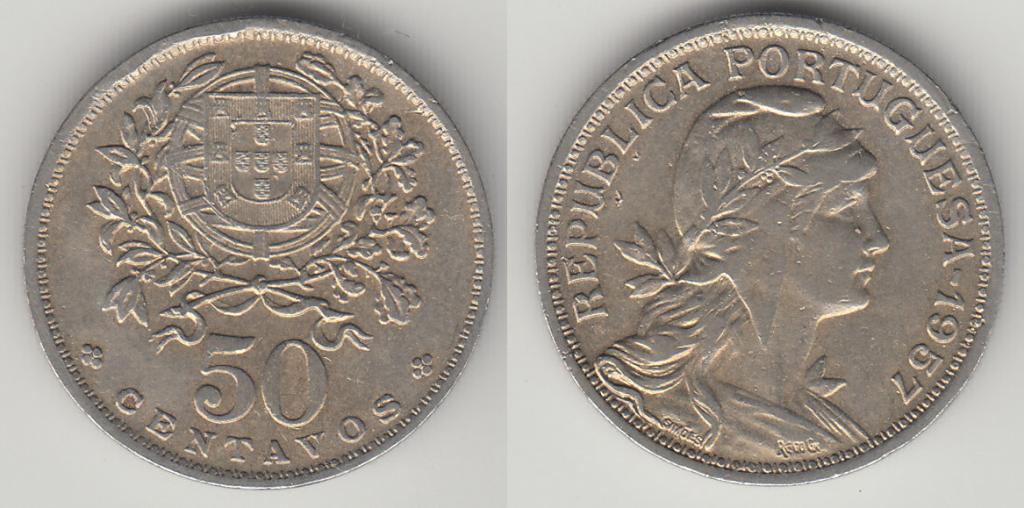 Португалия 50 сентаво 1957